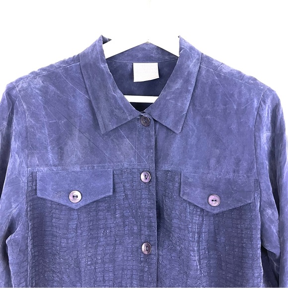 Vintage Rabbit Rabbit Rabbit Design Button Front Blouse Shirt Jacket - Picture 3 of 6